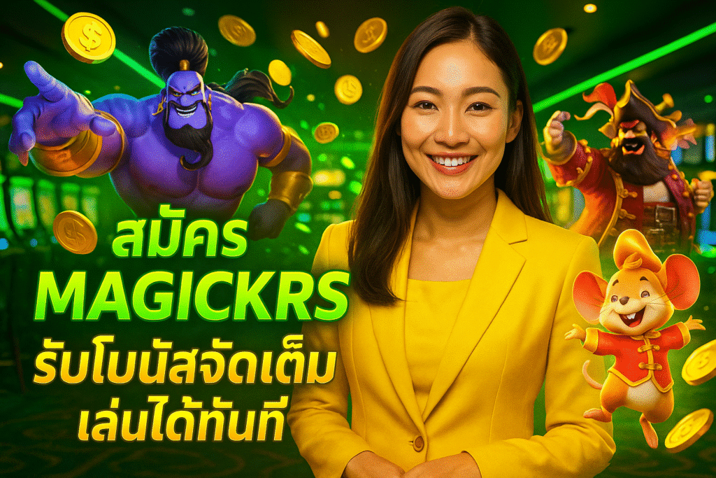 สมัคร MAGICKRS รับโบนัสจัดเต็ม เล่นได้ทันที